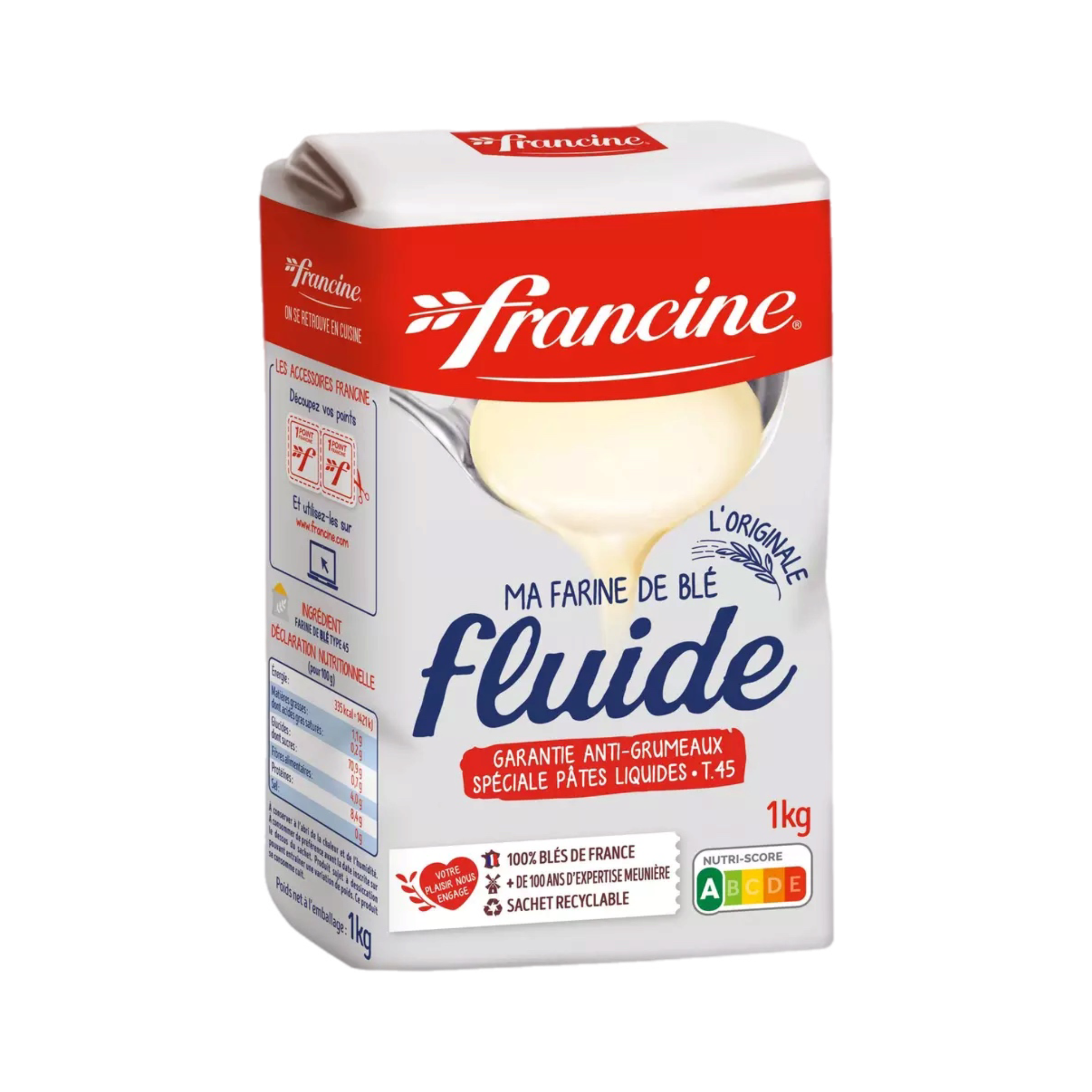 Francine - Farine de blé fluide T45 1kg