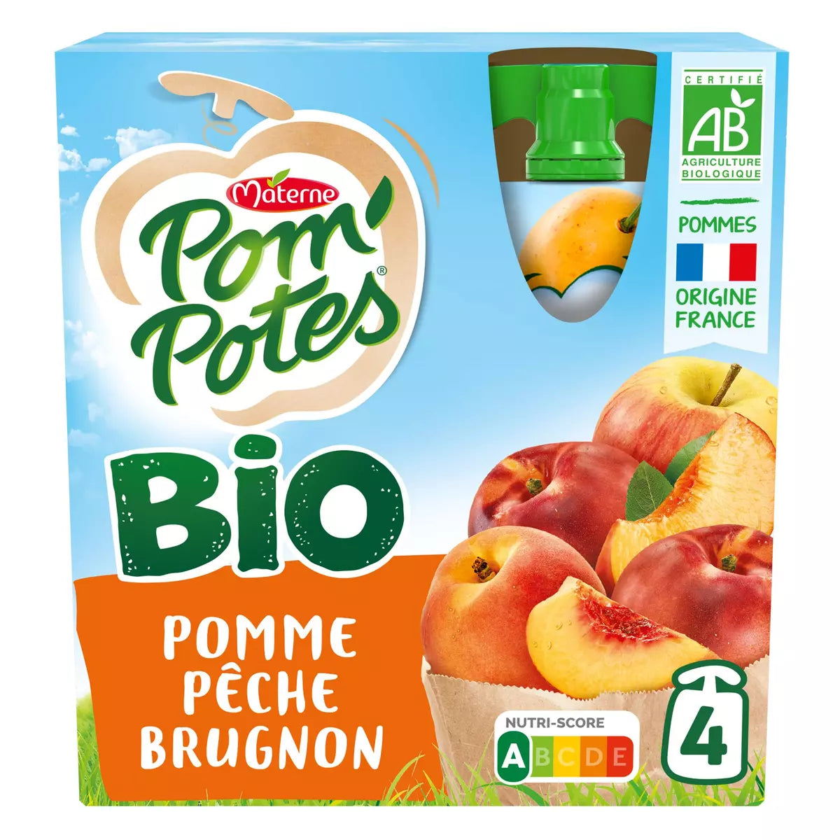 POM'POTESGourdes pomme pêche brugnon bio