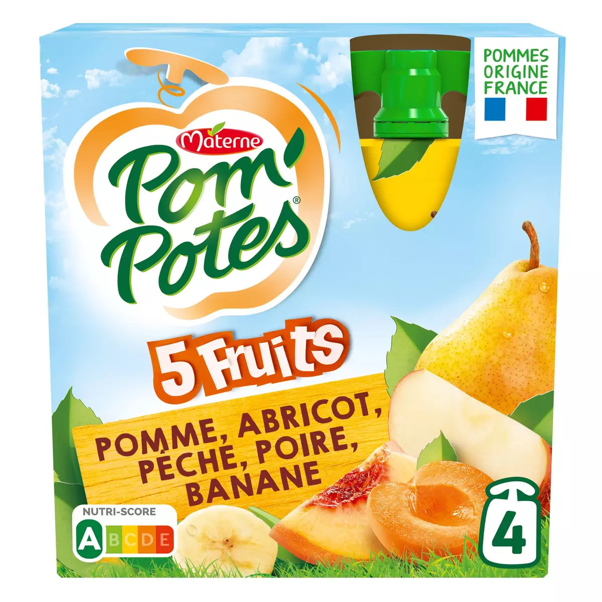 POM'POTES - 5 fruits jaune sans sucres ajoutés