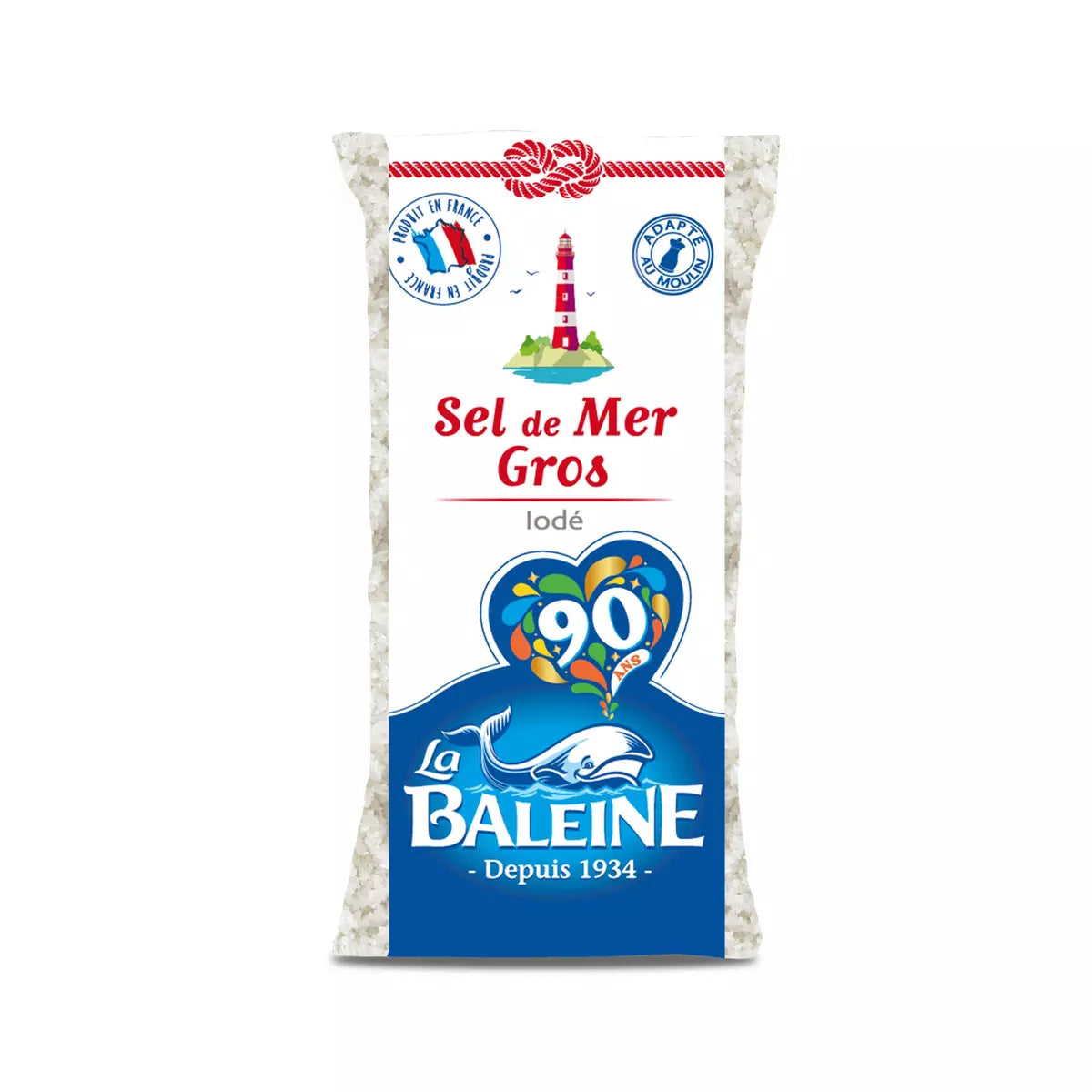 LA BALEINE Sel de mer gros iodé 1kg