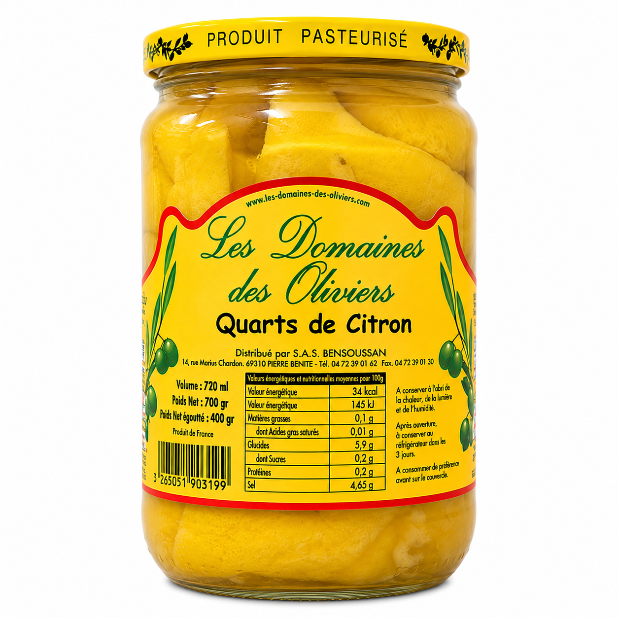 Les domaines des oliviers - citrons confis