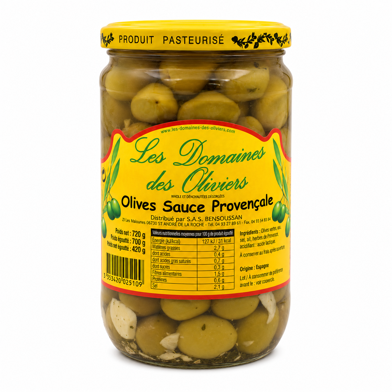les Domaines des Oliviers - Olives sauce provencale 700g