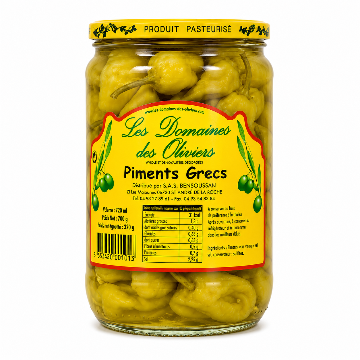 Les Domaines des Oliviers - Piments grecs700g