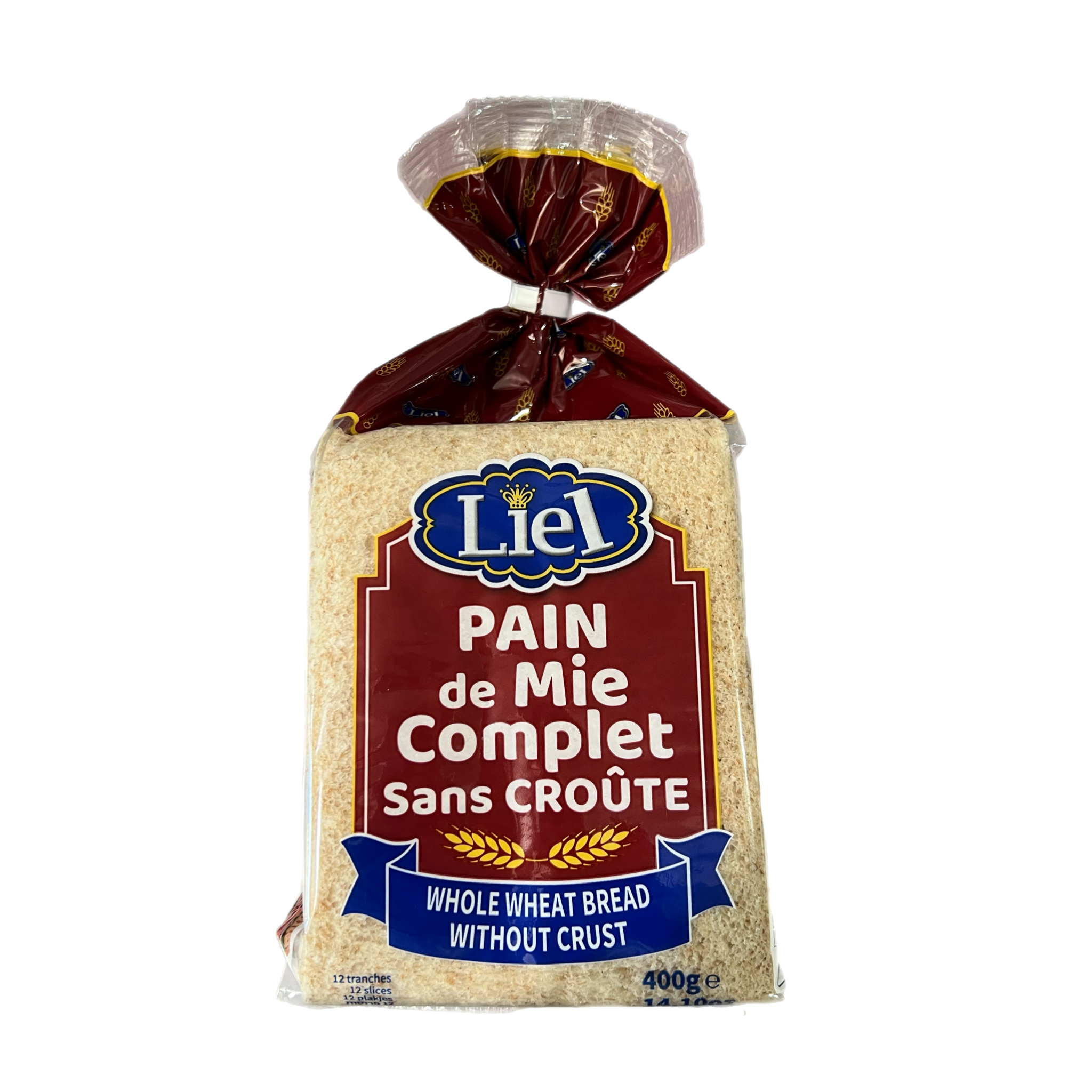 Liel - Pain de mie complet sans croûte 400g