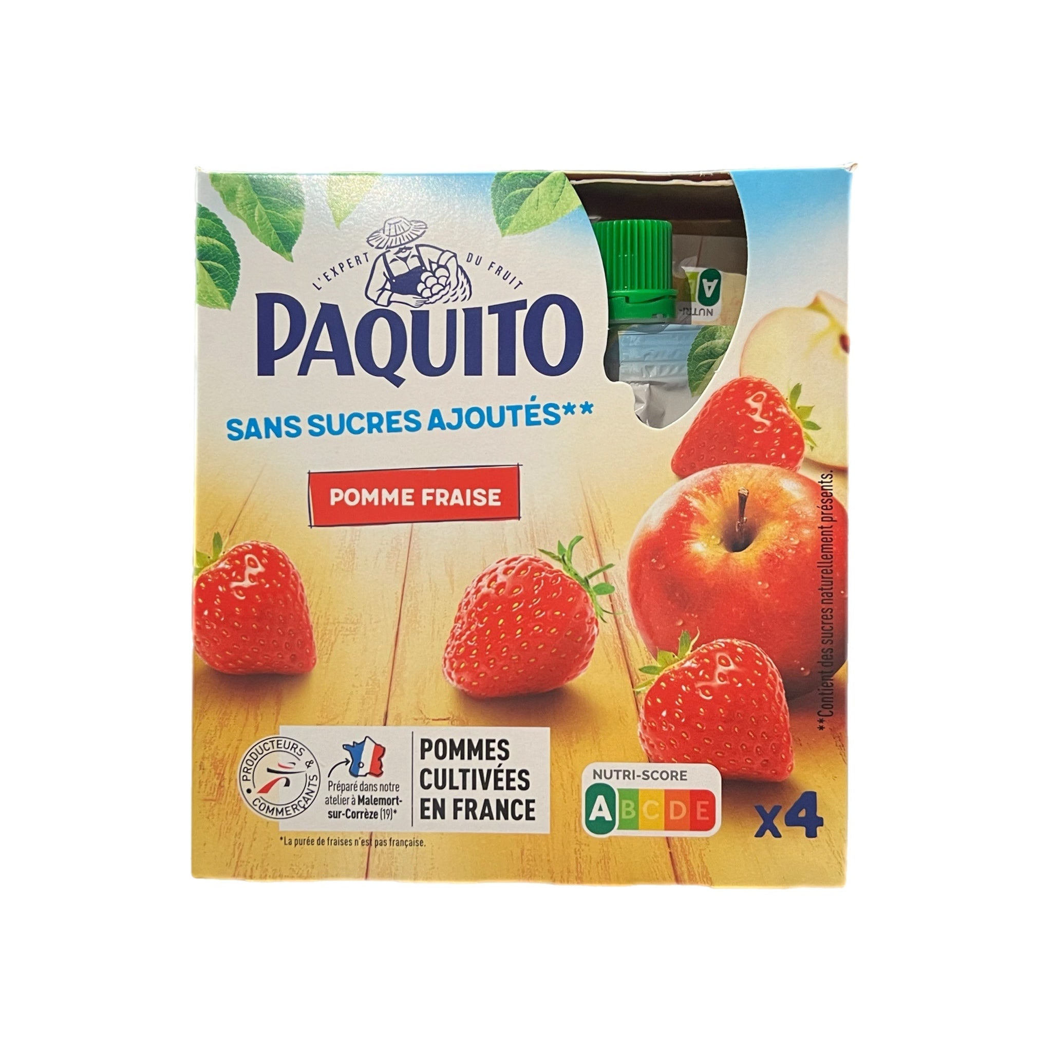 Paquito - compotes pomme fraise 4x90g