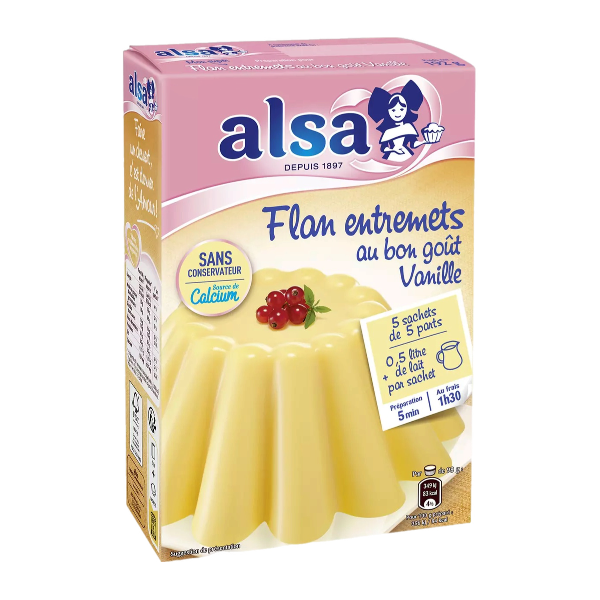 Alsa - Préparation pour flan entremets saveur vanille 192g