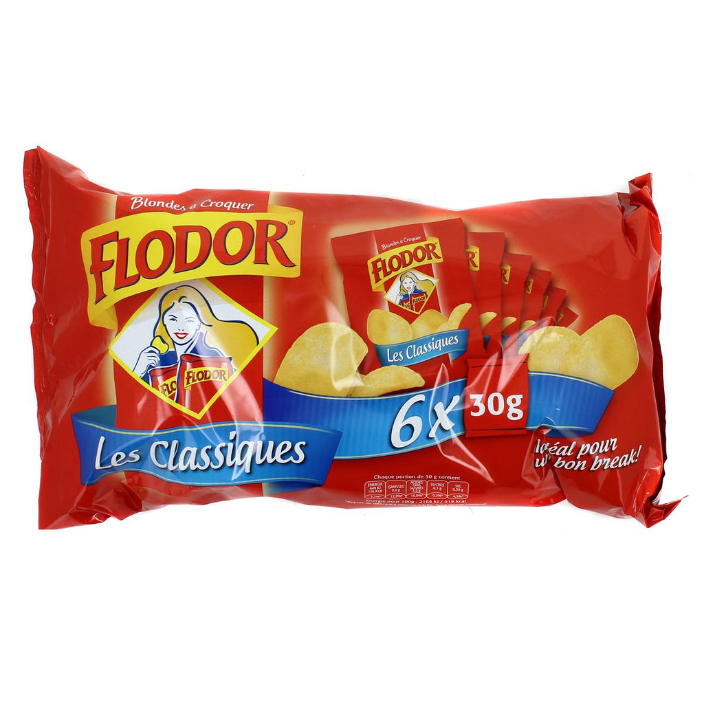 Flodor - chips classique 6x30g