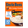 Uncle Ben's - Riz Long Grain 1kg (Sachet Cuisson - 5x200g)