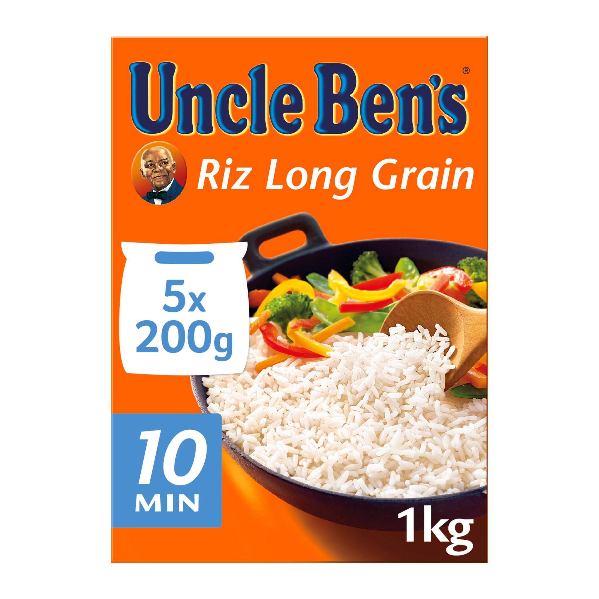 Uncle Ben's - Riz Long Grain 1kg (Sachet Cuisson - 5x200g)