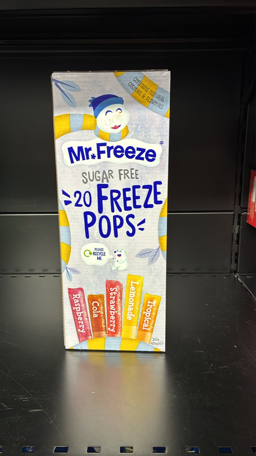 Mr. Freeze – 20 Freeze Pops Sans Sucre