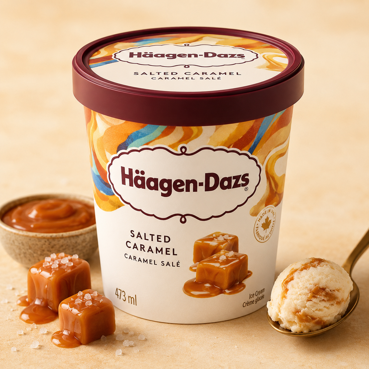 Häagen-Dazs – Bac Salted Caramel (Caramel Salé) 473ml