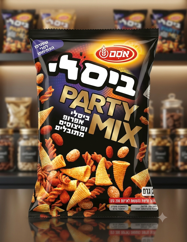 Bissli Party Mix Osem – Snack Salé Croustillant – Sachet de 200g