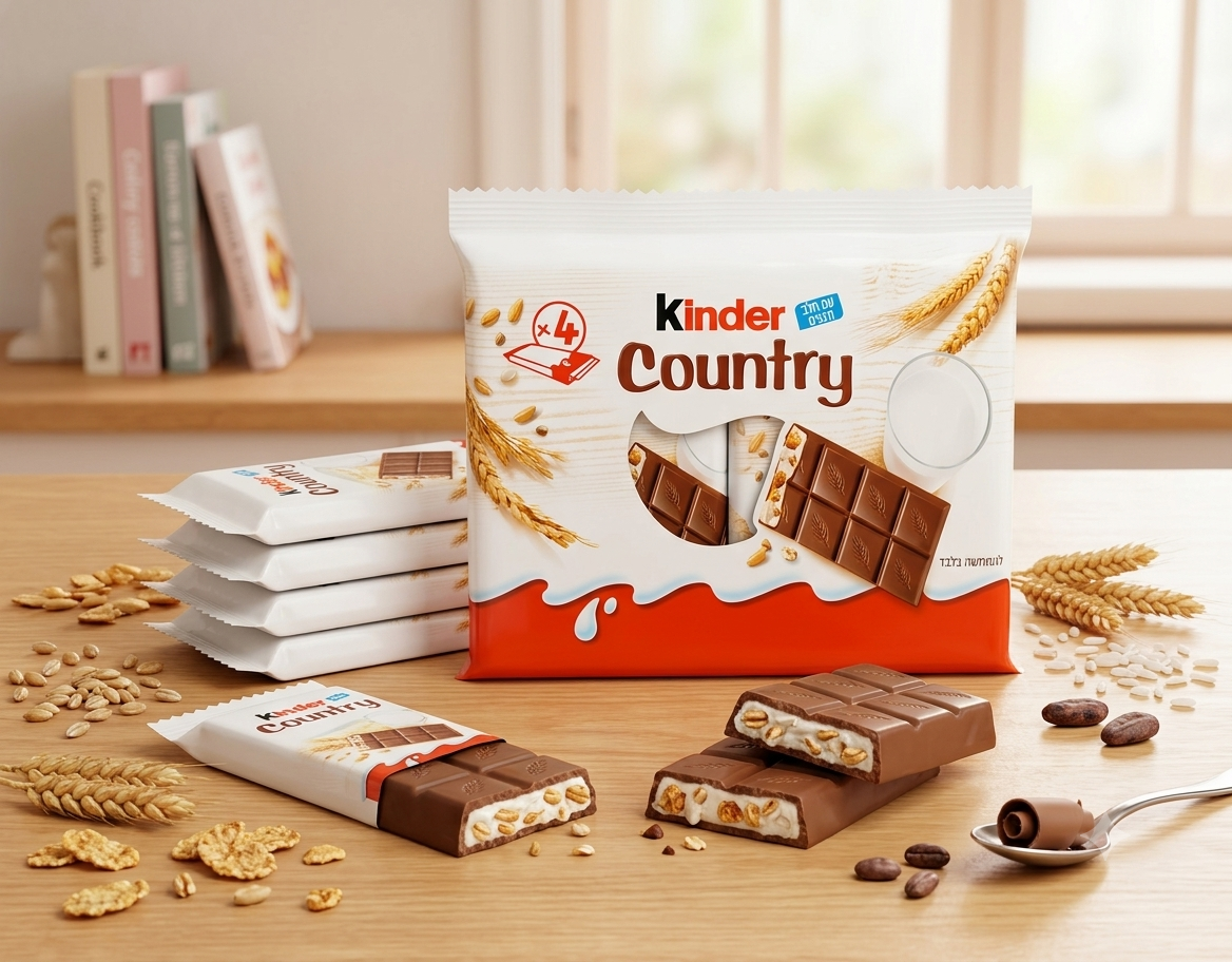 Kinder Country – La barre chocolatée aux céréales croustillantes et au lait
