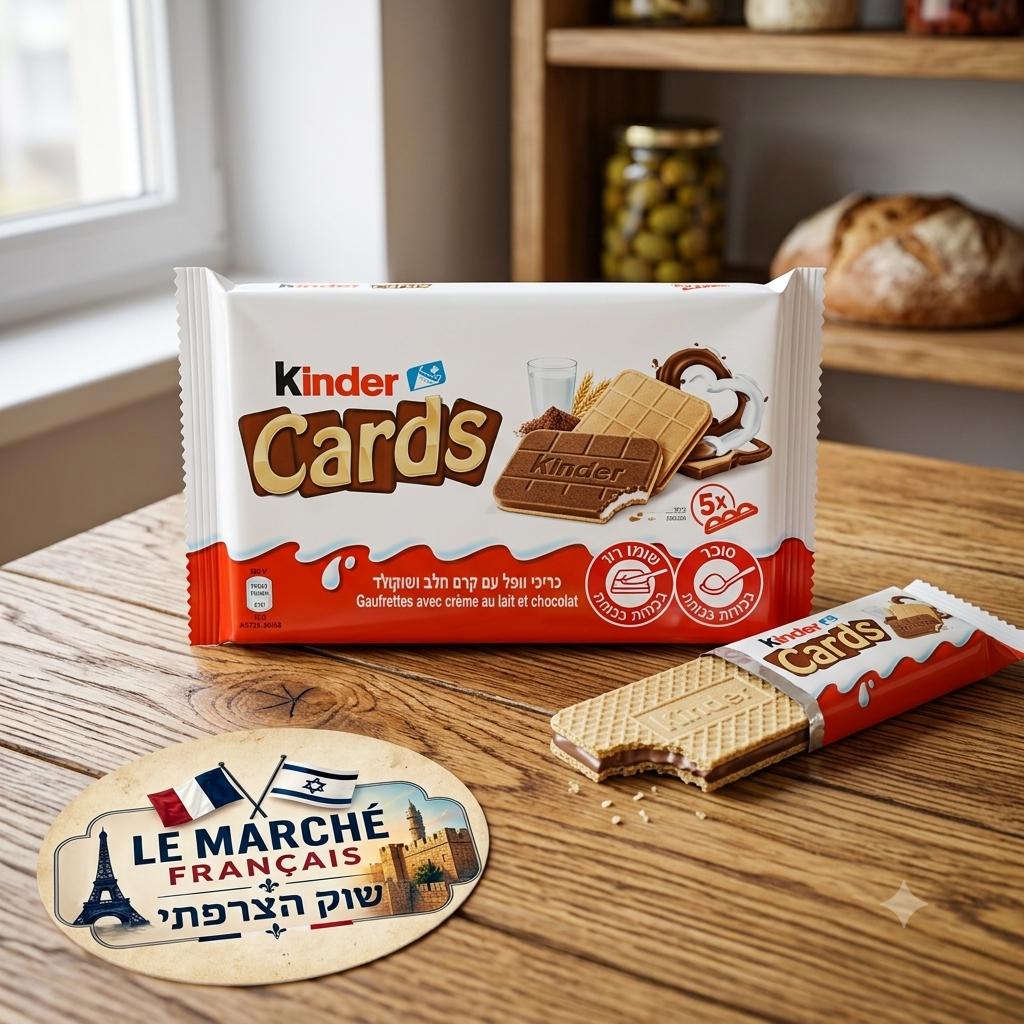 Kinder Cards (Pack x5) – Gaufrettes Craquantes & Cœur Onctueux au Lait et Cacao
