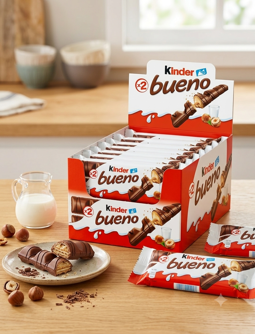 Kinder Bueno – La barre chocolatée au cœur fondant de noisettes