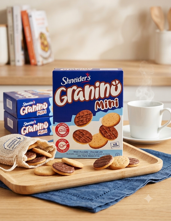 Biscuits Shneider's Granino Mini : Sablés croquants au chocolat au lait