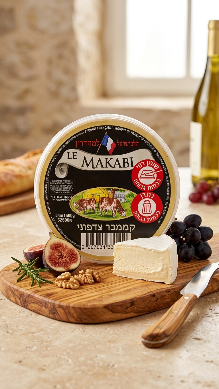 Camembert Français Traditionnel "Le Makabi" (150g) – Certifié Casher Lamehadrine