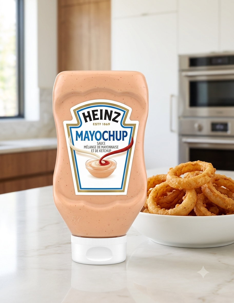 Sauce Heinz Mayochup – Le Mariage Parfait du Ketchup et de la Mayonnaise – Flacon Squeeze