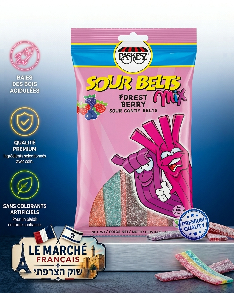 Ceintures Acidulées Paskesz Sour Belts - Fruits des Bois
