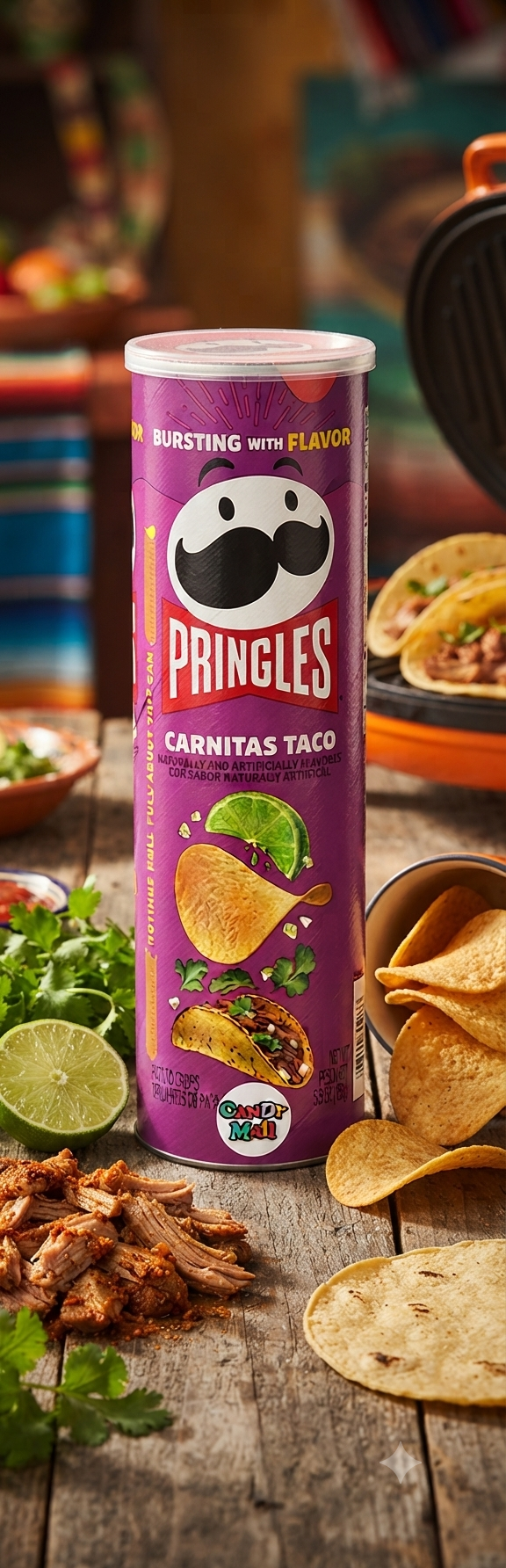 Pringles Carnitas Taco : Le goût authentique du Mexique dans une chips