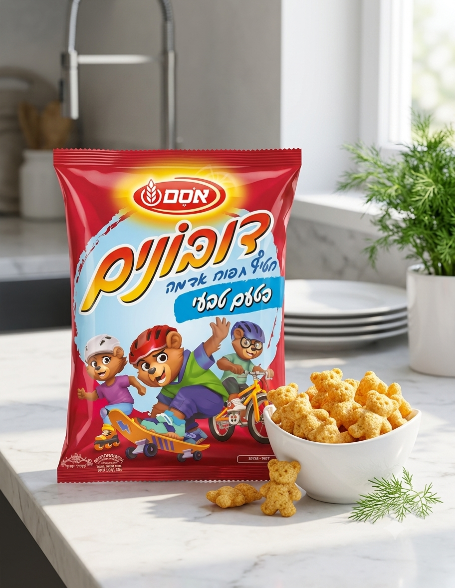 Dubonim Osem Naturel – Chips Croustillantes en Forme de Petits Ours – Sachet de 40g