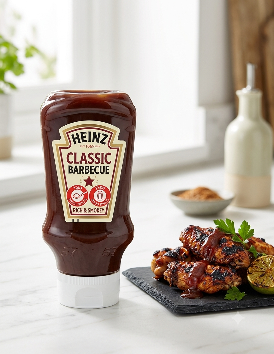 Sauce Barbecue Heinz Classic – Saveur Rich & Smokey (Fumée & Intense) – Flacon Squeeze