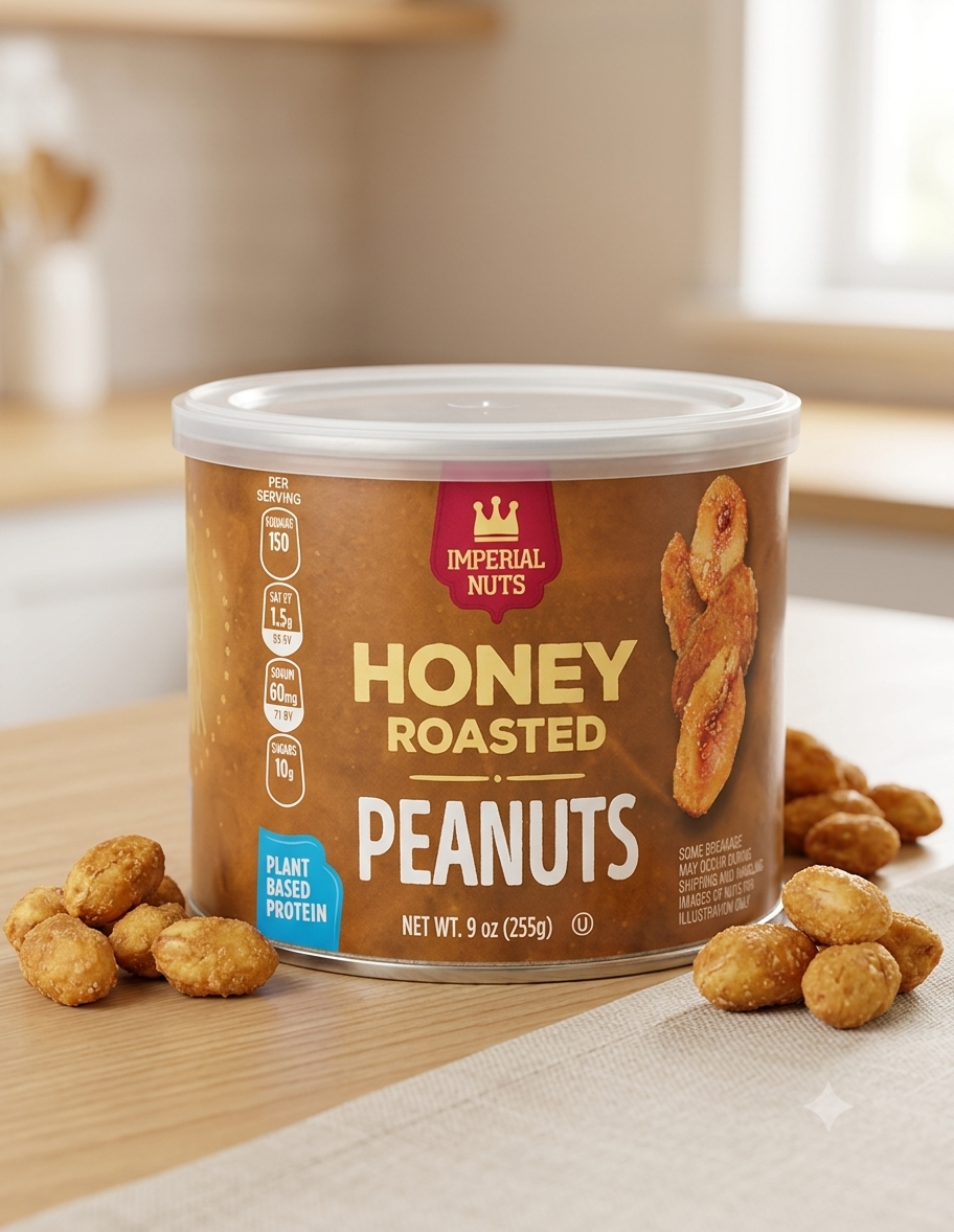 Cacahuètes Grillées au Miel Imperial Nuts – Boîte de 255g (Honey Roasted Peanuts)